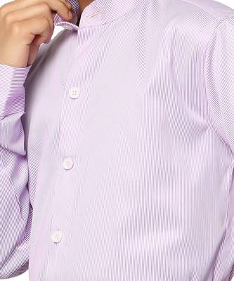 Boys purple striped shirt 5