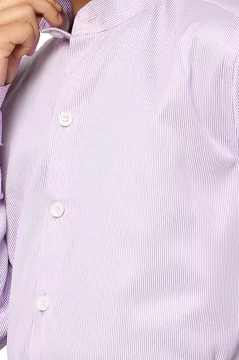 Boys purple striped shirt