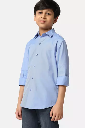 Boys light blue shirts