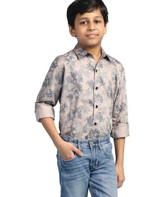 boys grey printed shirt 1