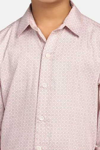kids pink printed shirt