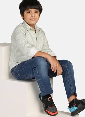 boys green printed shirt 3