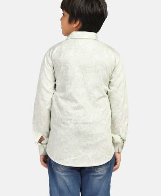 boys green printed shirt 4