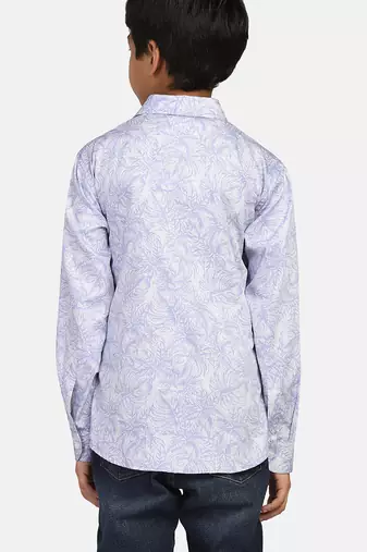 Boys blue printed shirt