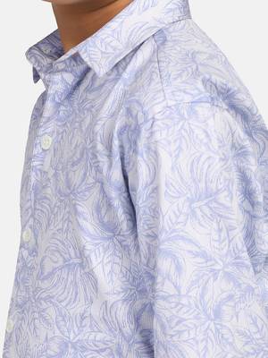 Boys blue printed shirt 5