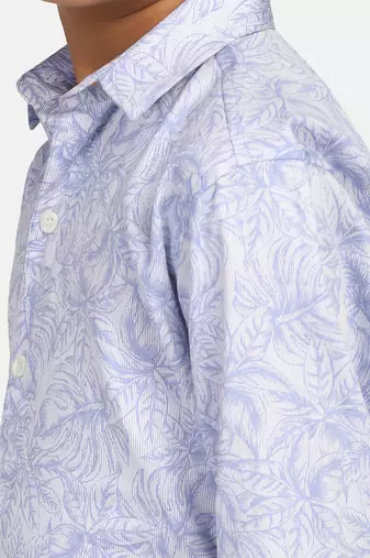 Boys blue printed shirt