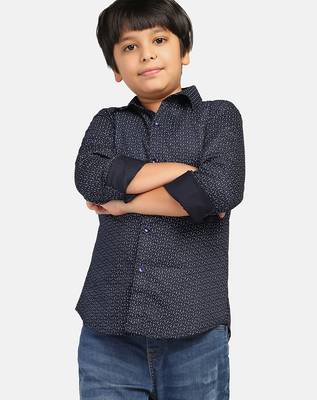 Kids blue printed shirt 3