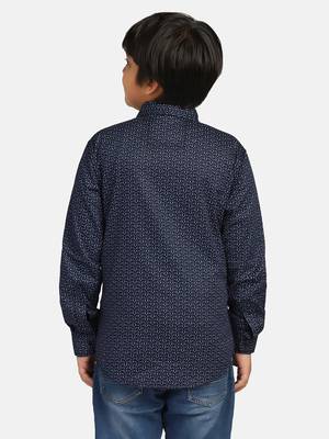 Kids blue printed shirt 4
