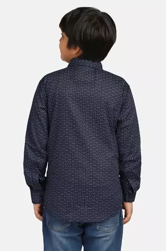Kids blue printed shirt
