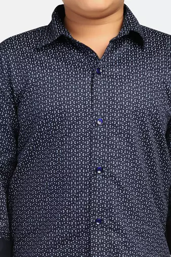 Kids blue printed shirt