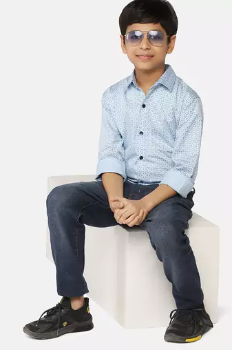 boys cotton printed shirt