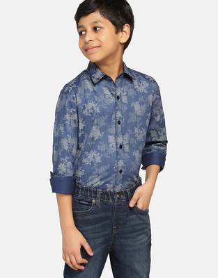 Kids dark printed printed shirt 2
