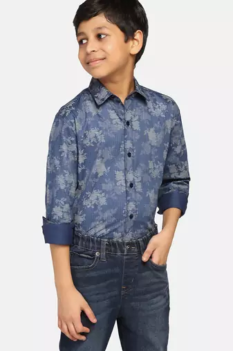 Kids dark printed printed shirt