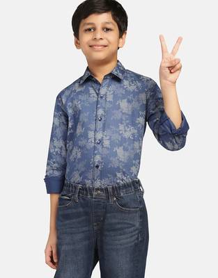 Kids dark printed printed shirt 4