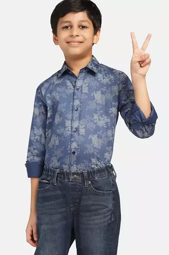 Kids dark printed printed shirt