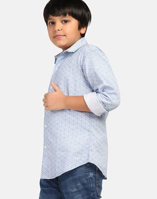 boys light blue printed shirt 2