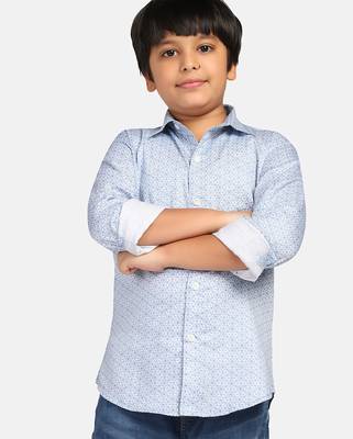 boys light blue printed shirt 4