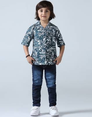 Floral breeze boys collar shirt 1