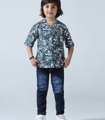 Floral breeze boys collar shirt