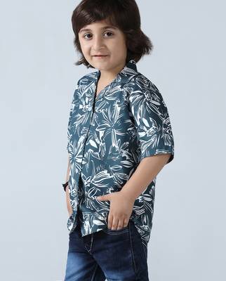 Floral breeze boys collar shirt 2