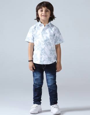 Boys coco tree print shirt 1