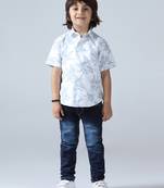 Boys coco tree print shirt