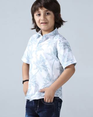 Boys coco tree print shirt 2
