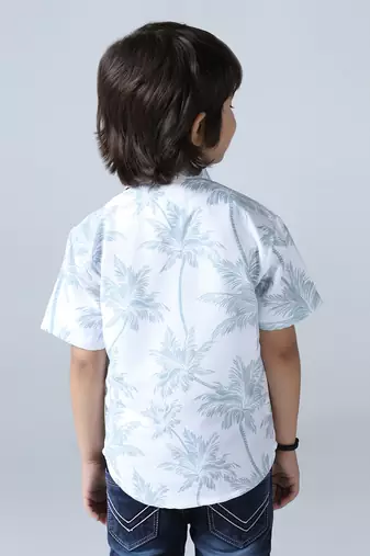 Boys coco tree print shirt
