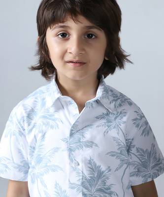 Boys coco tree print shirt 4