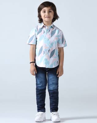 Pastel pop abstract print shirt 1