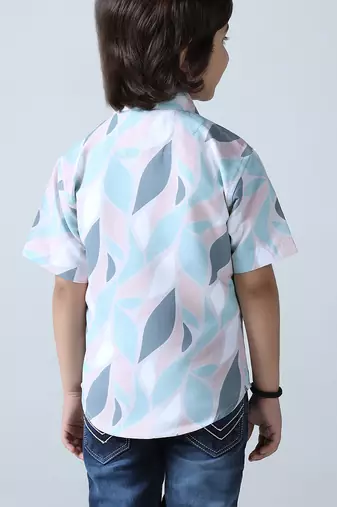 Pastel pop abstract print shirt