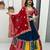 Navy Blue Pure Cotton Sequins Navratri Wear Lehenga Choli