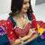 Navy Blue Pure Cotton Sequins Navratri Wear Lehenga Choli