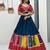 Navy Blue Pure Cotton Sequins Navratri Wear Lehenga Choli