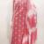 Peach floral cotton salwar suit material with tie-dye dupatta