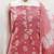 Peach floral cotton salwar suit material with tie-dye dupatta