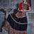 Black and Red Gamthi work Navratri Rajwadi gharga choli with traditional dupatta