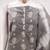 Grey floral cotton salwar suit material with tie-dye dupatta