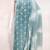 Aqua blue floral cotton salwar suit material with tie-dye dupatta