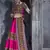 Pink and black Designer Special Gamthi Work Lehenga choli with Traditional Dupatta for this Navratri