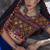 Blue and black Gamthi work Navratri Rajwadi designer indian chaniya choli and traditional dupatta