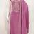 Elegant pink georgette embroidered salwar suit material with santoon bottom