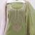 Green georgette embroidered salwar suit material with santoon bottom