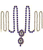 Waist Belt Gold Platted Blue Color Stone Size 44 Inch With Adjustable