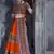 Orange and black Gamthi work Navratri Rajwadi chaniya choli with Traditional Dupatta