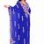 Luxurious Blue Stitched Kaftan Gown with Red & White Thread Work