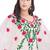 Elegant White Georgette Kaftan with Vibrant Floral Embroidery-Perfect for wedding & Festive occasion