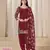 Blood Red premium embroidered roman silk semi stitched salwar suit