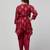 Maroon two pieces set- dhoti shalwar and long asymmetrical top