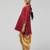 Maroon-beige two pieces set- dhoti shalwar and long top